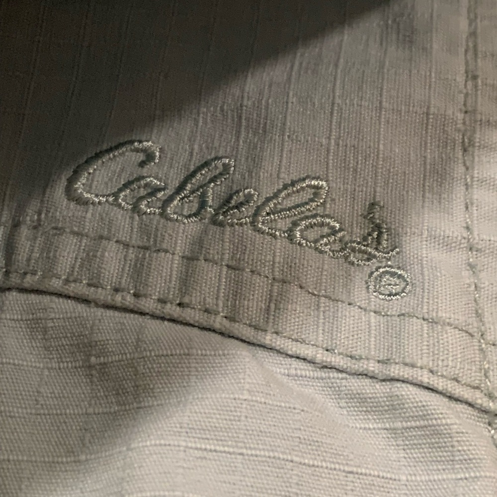 Cabelas Hooded Zip Up Jacket Womens Size Large Light Blue Lightweight - Picture 7 of 9